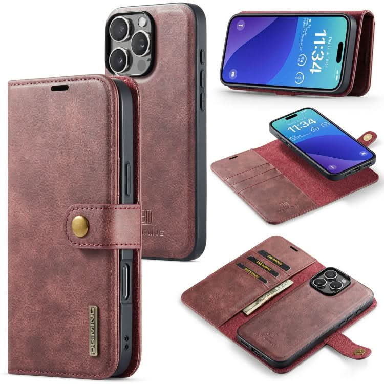 DG.MING Crazy Horse Texture Detachable Magnetic Leather Phone Case, Series 1