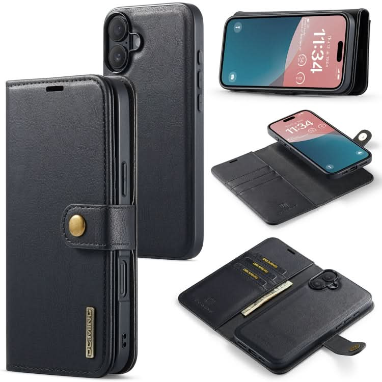 DG.MING Crazy Horse Texture Detachable Magnetic Leather Phone Case, Series 1