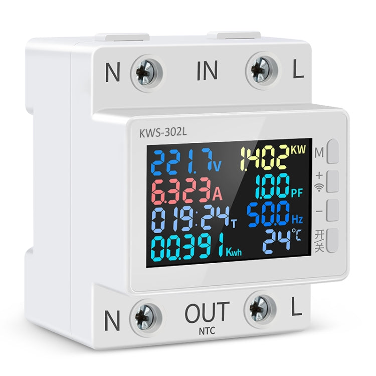 KWS-302L 170-270V Multifunctional AC Digital Display Rail Voltage and Current Monitoring Meter Reluova