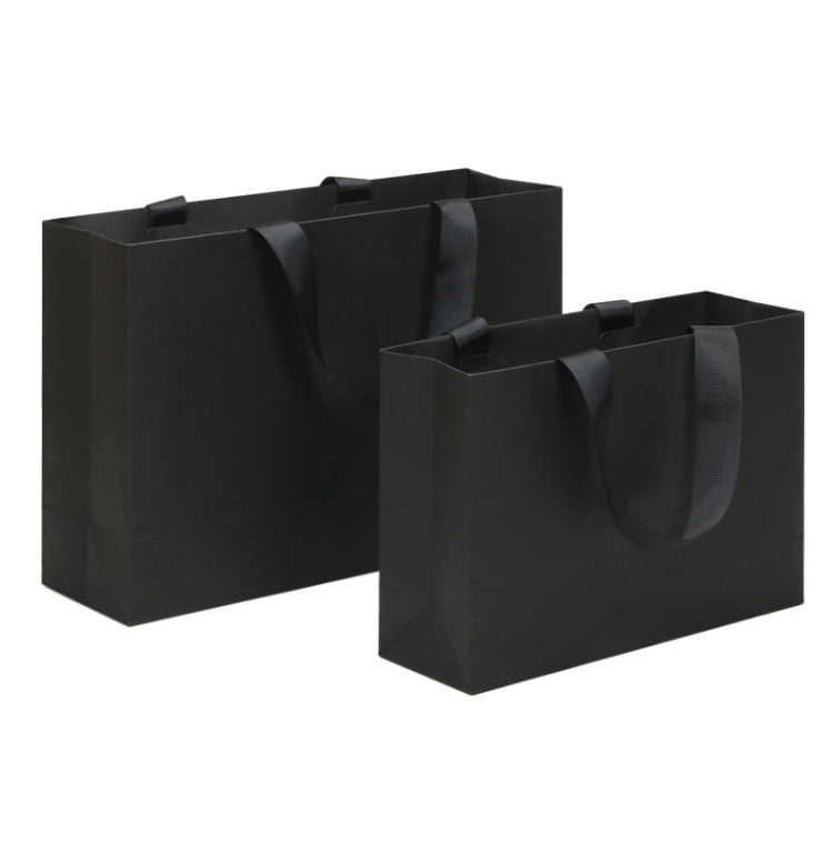 Black Shopping Kraft Paper Bag Handbag