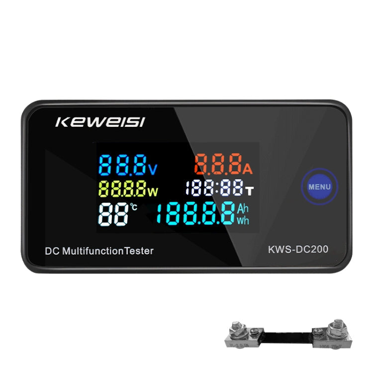 KWS-DC200-100A 8-120V DC Digital Display Voltage Current Watch with Shunt Reluova