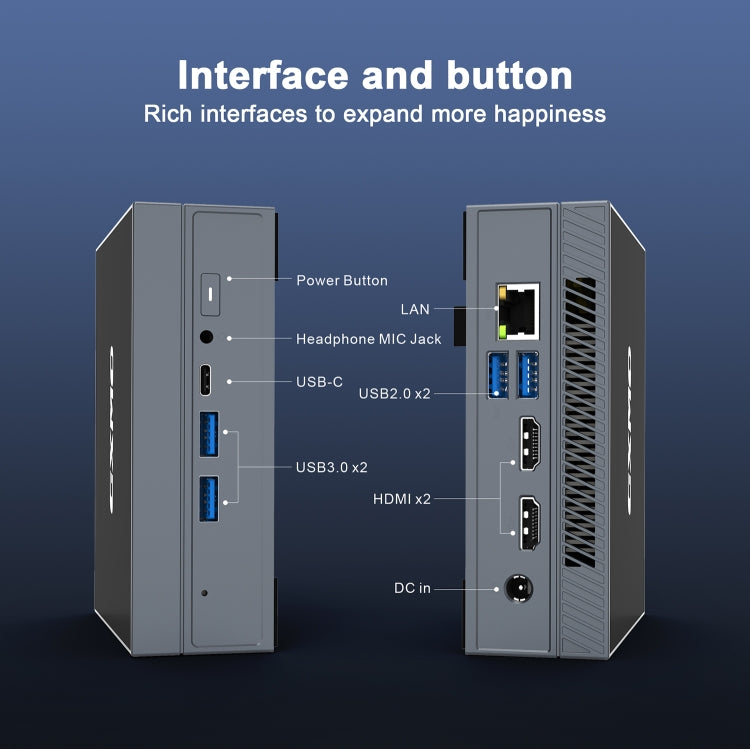 GXMO GX55 Windows 11 Intel N5105 Mini PC NVME SSD WiFi Mini Desktop Computer