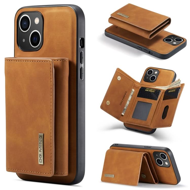 DG.MING M1 Series 3-Fold Multi Card Wallet Leather Phone Case, Series 1