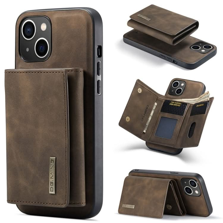 DG.MING M1 Series 3-Fold Multi Card Wallet Leather Phone Case, Series 1