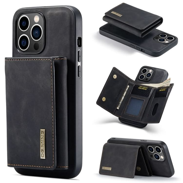 DG.MING M1 Series 3-Fold Multi Card Wallet Leather Phone Case, Series 1