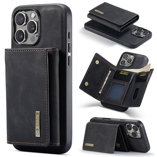 DG.MING M1 Series 3-Fold Multi Card Wallet Leather Phone Case, Series 2