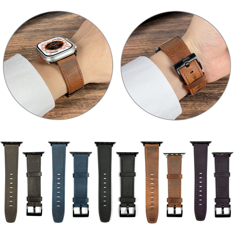 Retro Texture Leather Watch Band, Series 1