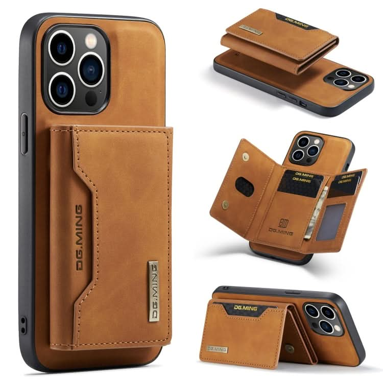 DG.MING M2 Series 3-Fold Card Bag Wallet Leather Phone Case, Series 1