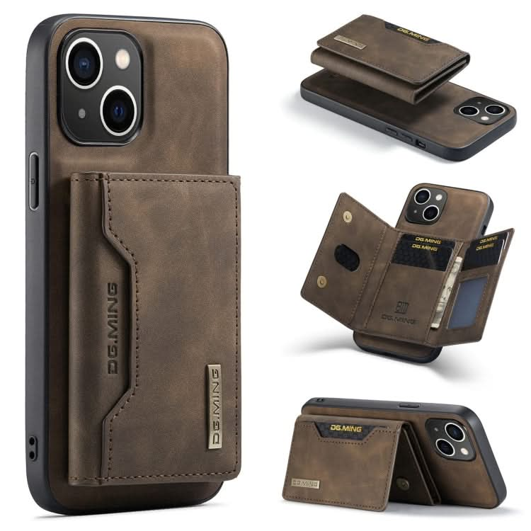 DG.MING M2 Series 3-Fold Card Bag Wallet Leather Phone Case, Series 1