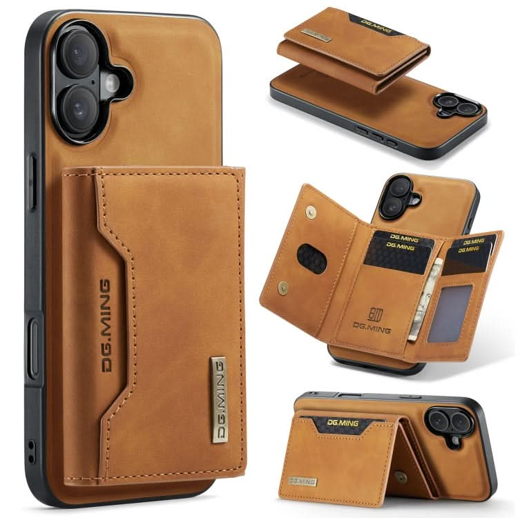 DG.MING M2 Series 3-Fold Card Bag Wallet Leather Phone Case, Series 1