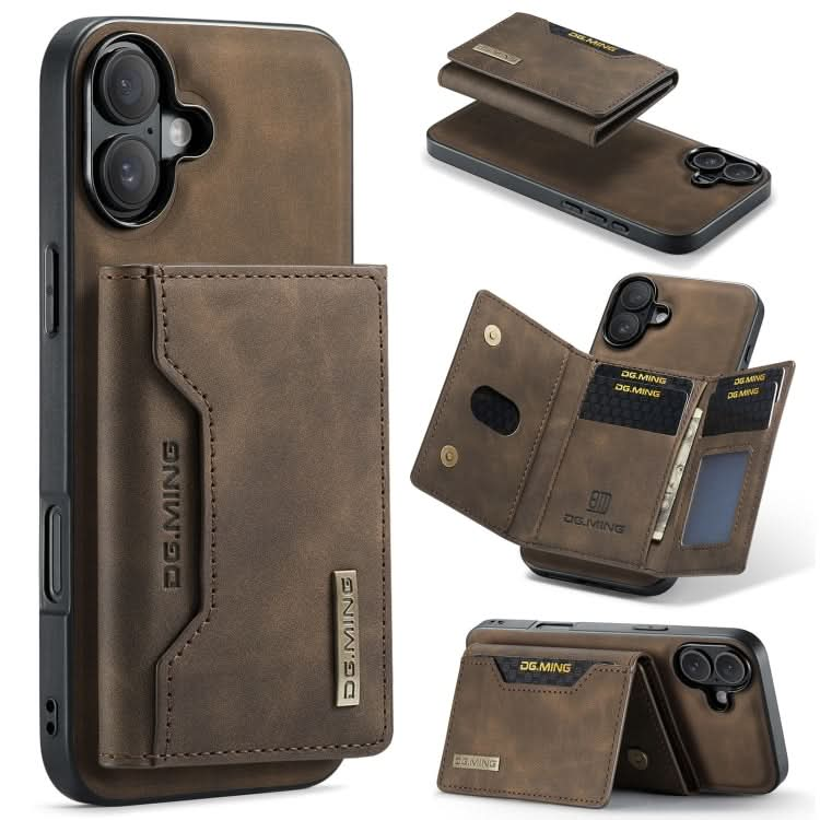 DG.MING M2 Series 3-Fold Card Bag Wallet Leather Phone Case, Series 1