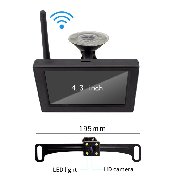 PZ703 422A-W Car 4.3 inch Desktop Rearview Monitor Built-in Wireless Reversing Image ÎҵÄÉ̵ê