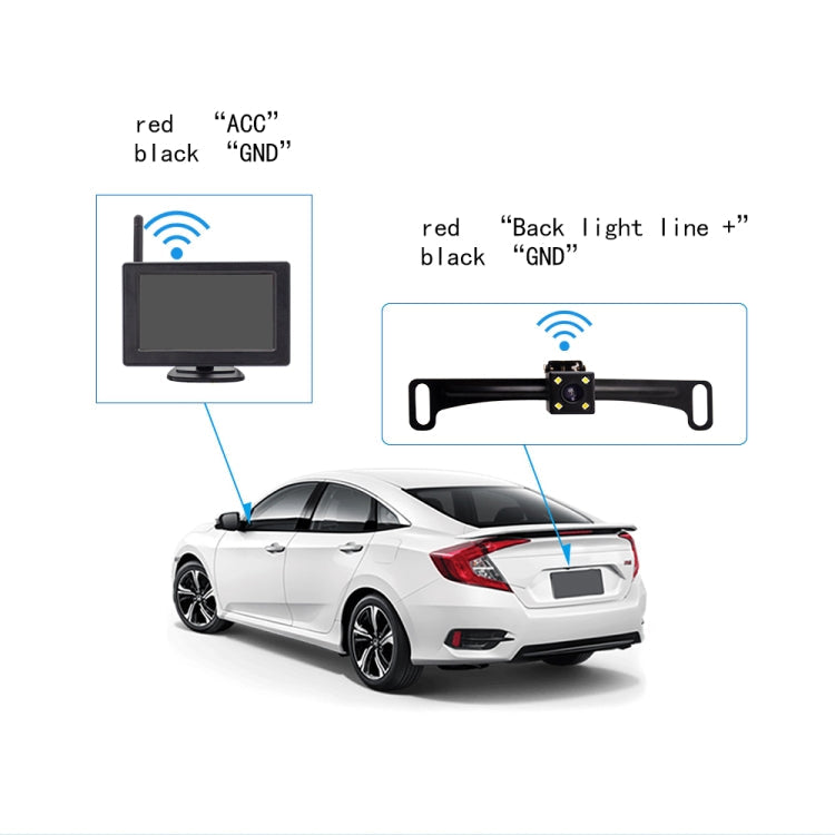 PZ703 422A-W Car 4.3 inch Desktop Rearview Monitor Built-in Wireless Reversing Image ÎҵÄÉ̵ê