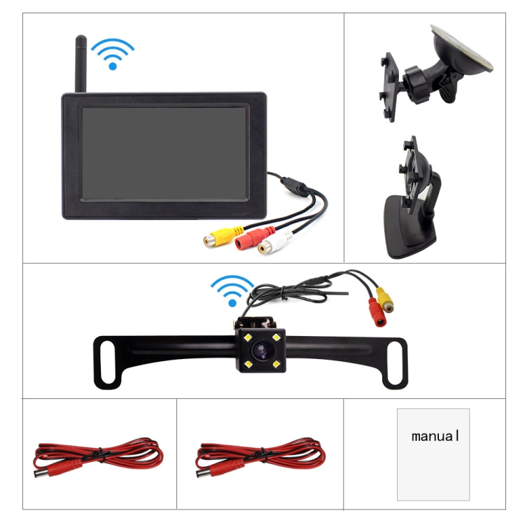 PZ703 422A-W Car 4.3 inch Desktop Rearview Monitor Built-in Wireless Reversing Image ÎҵÄÉ̵ê