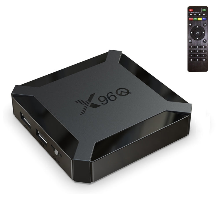 X96Q HD 4K Smart TV Box without Wall Mount, Android 10.0, Allwinner H313 Quad Core ARM Cortex A53 , Support TF Card, HDMI, RJ45, AV, USBx2