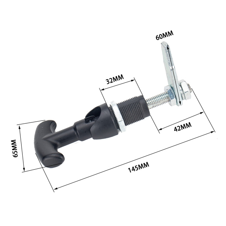 T Shape Handle Paddle Entry Door Latch Tool Box Lock for Trailer / Yacht / Truck