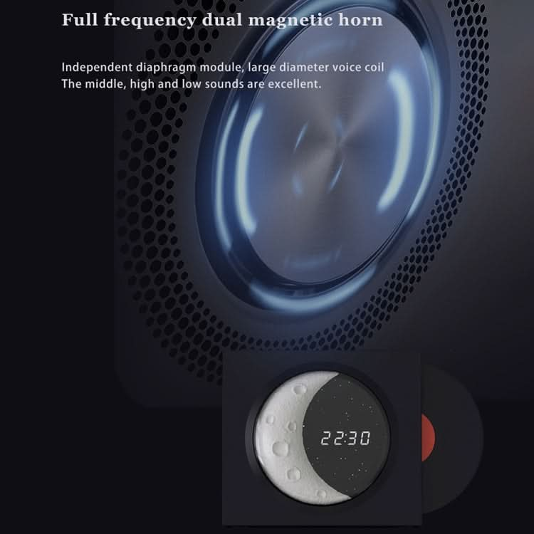 X09 Moon Clock Bluetooth Speaker Desktop Smart Wireless Speaker