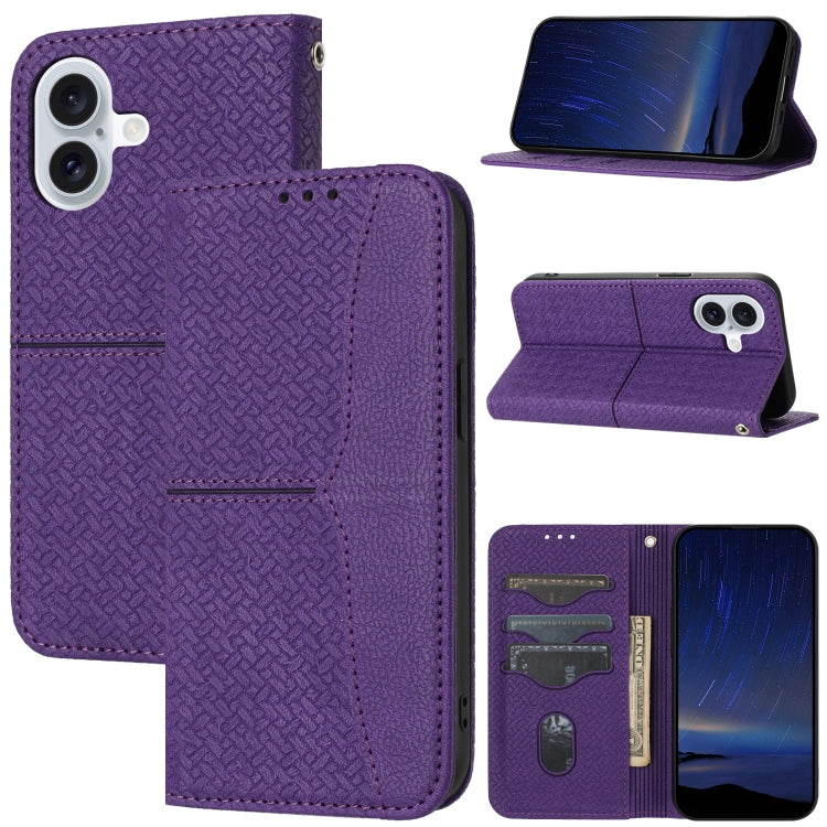 Woven Texture Stitching Magnetic Leather Phone Case, Series 2