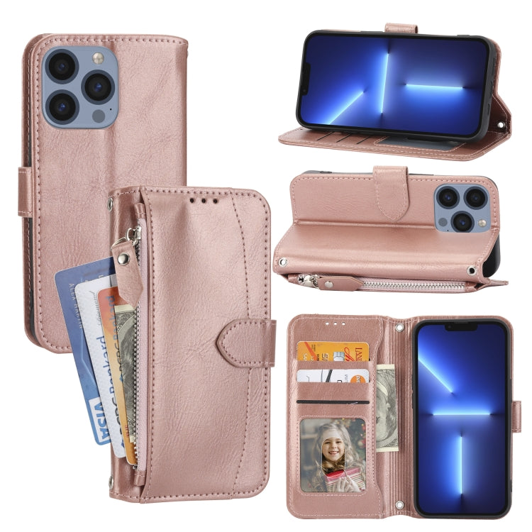 Oil Skin Zipper Wallet Leather Phone Case, Series 1