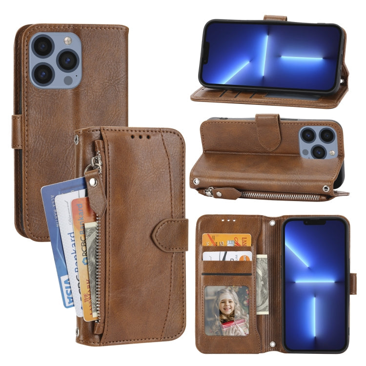 Oil Skin Zipper Wallet Leather Phone Case, Series 2