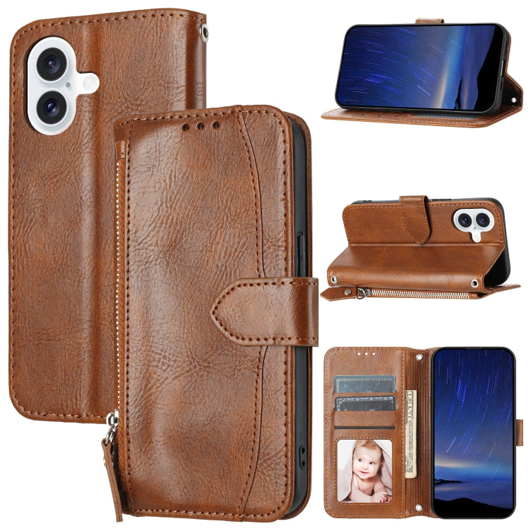 Oil Skin Zipper Wallet Leather Phone Case, Series 2