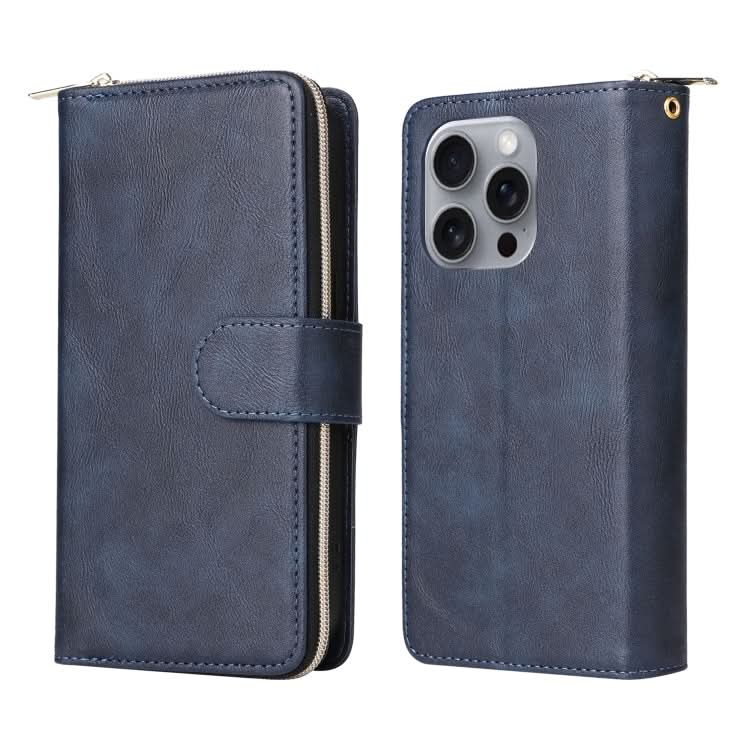 9 Card Slots Zipper Wallet Bag Leather Phone Case, Series 2