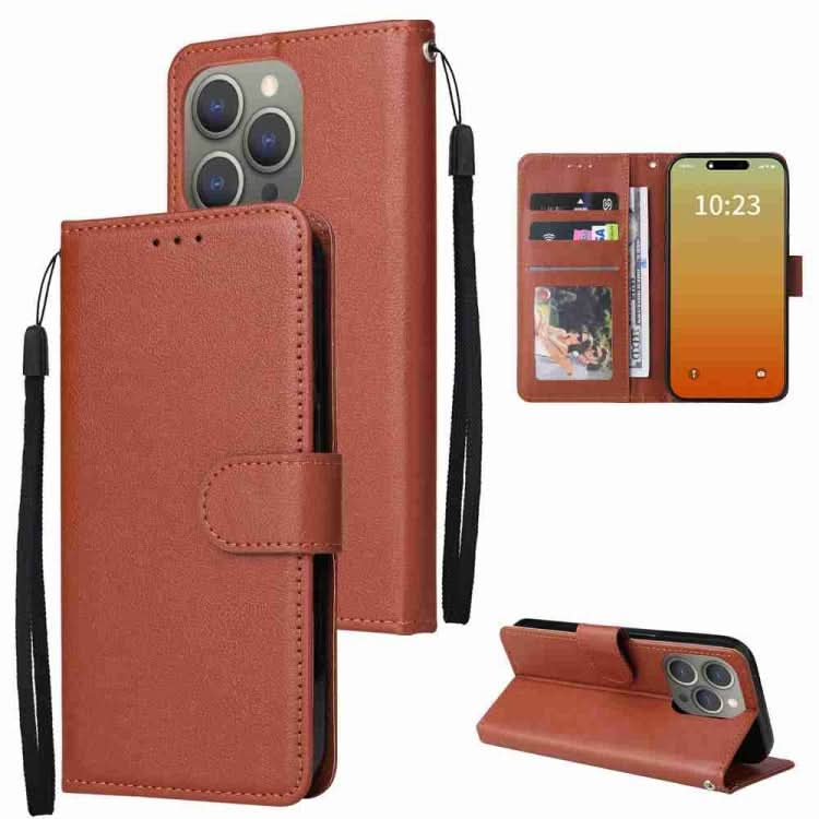 Multifunctional Horizontal Flip Leather Phone Case with Three Card Slots, Series 2