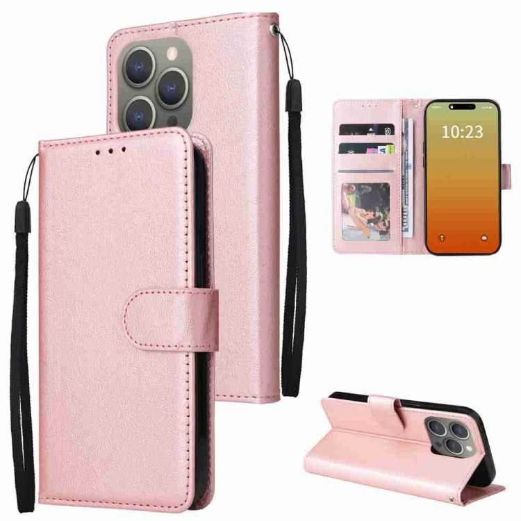 Multifunctional Horizontal Flip Leather Phone Case with Three Card Slots, Series 1