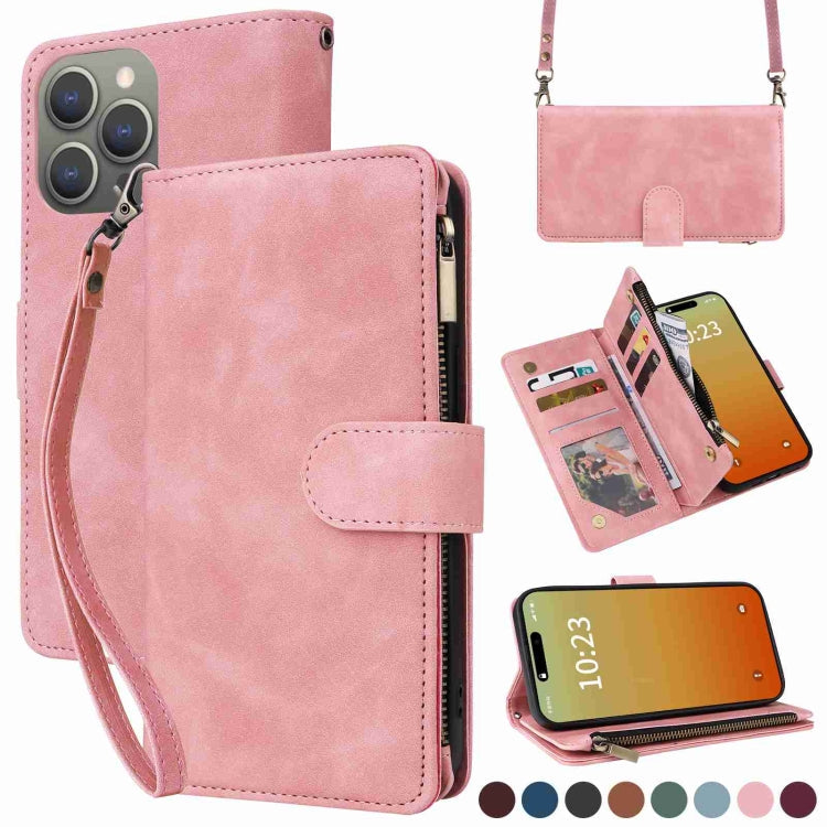 Crossbody Multi-card Slot Wallet Zipper Leather Phone Case, Series 3