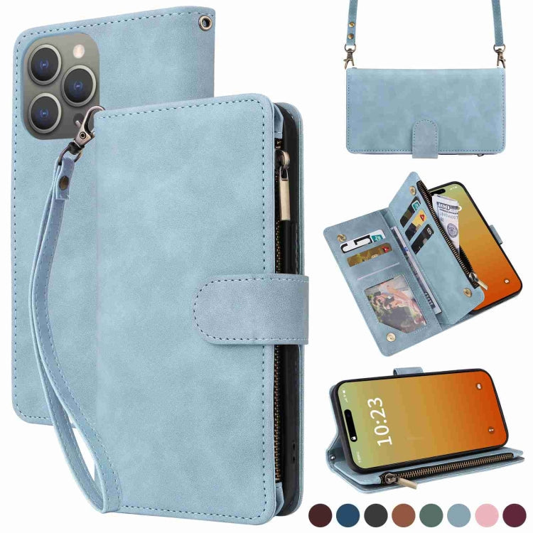 Crossbody Multi-card Slot Wallet Zipper Leather Phone Case, Series 3