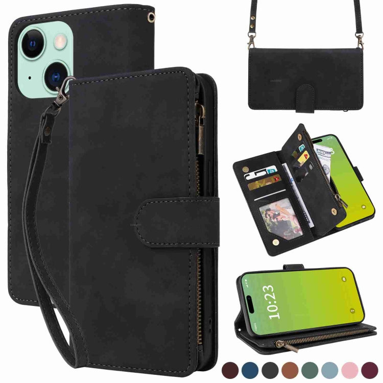 Crossbody Multi-card Slot Wallet Zipper Leather Phone Case, Series 2