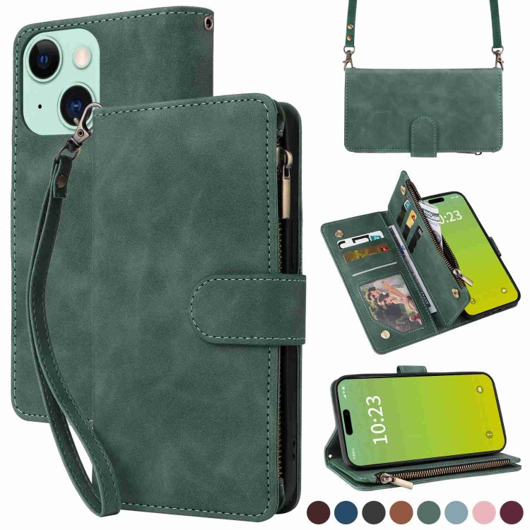 Crossbody Multi-card Slot Wallet Zipper Leather Phone Case, Series 2