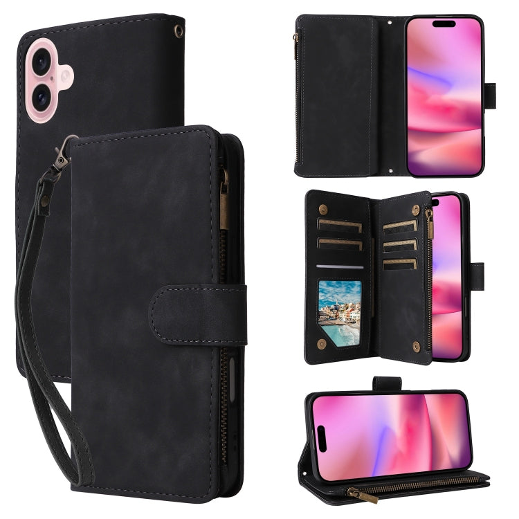 Crossbody Multi-card Slot Wallet Zipper Leather Phone Case, Series 3