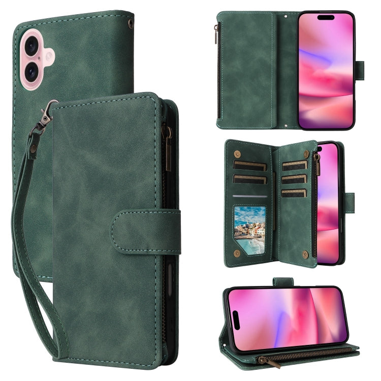 Crossbody Multi-card Slot Wallet Zipper Leather Phone Case, Series 3