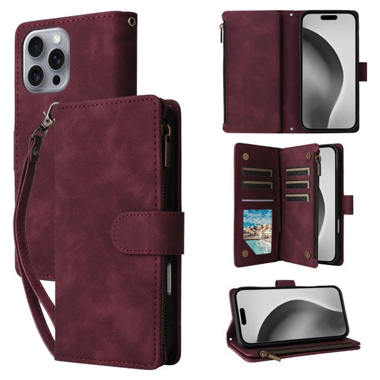 Crossbody Multi-card Slot Wallet Zipper Leather Phone Case, Series 2