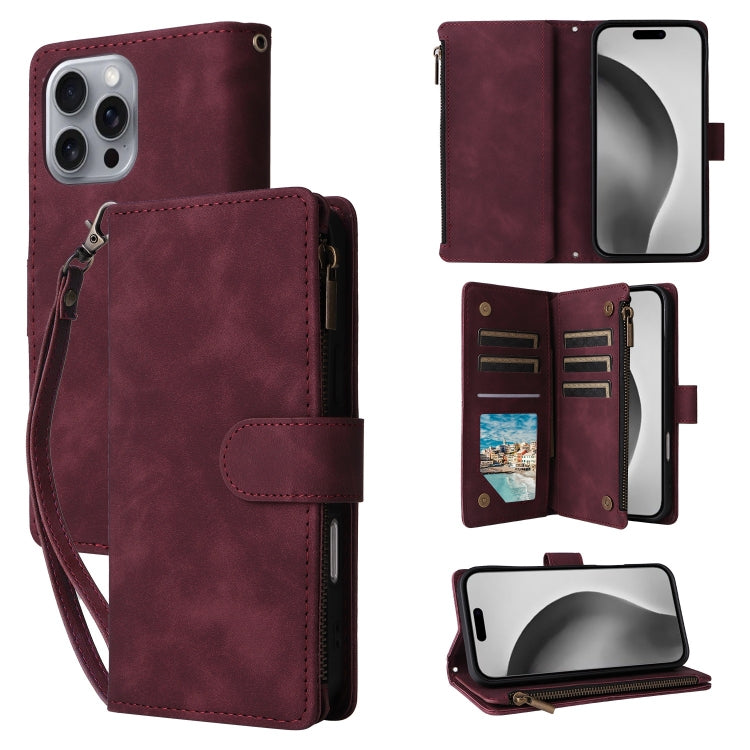 Crossbody Multi-card Slot Wallet Zipper Leather Phone Case, Series 2