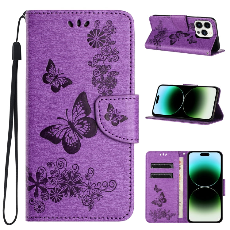 Butterfly Embossed Flip Leather Phone Case, Series 2