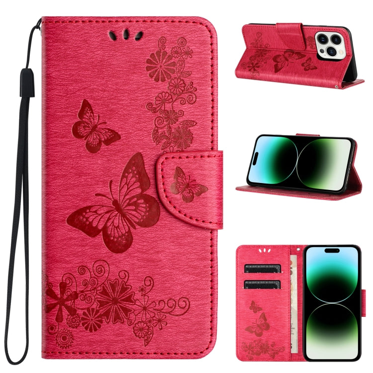 Butterfly Embossed Flip Leather Phone Case, Series 2