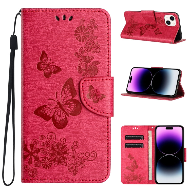 Butterfly Embossed Flip Leather Phone Case, Series 1