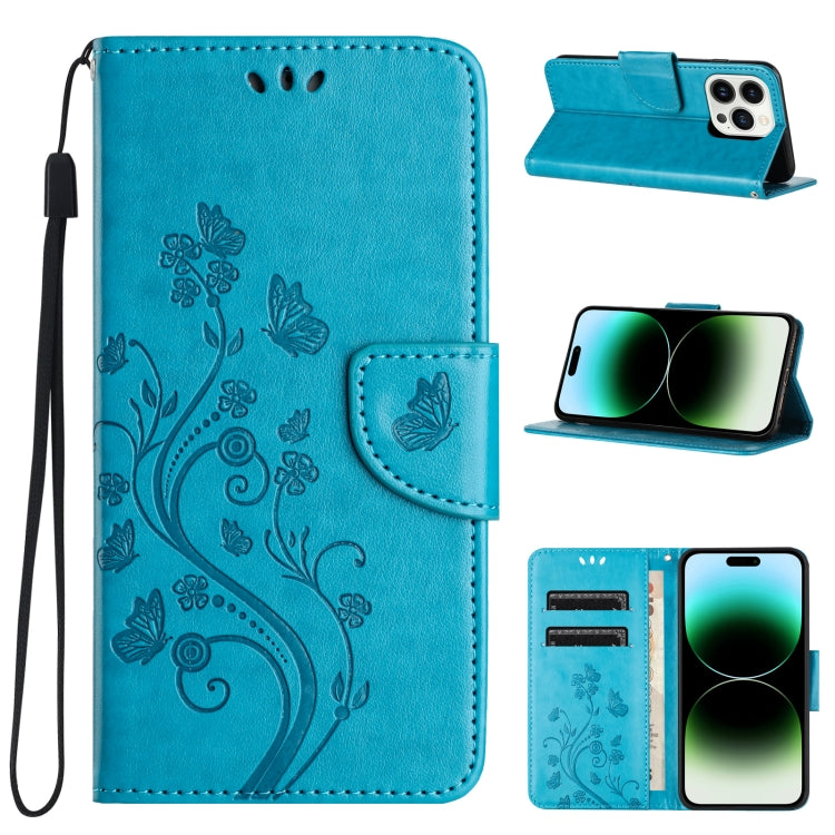 Butterfly Flower Pattern Flip Leather Phone Case, Series 3