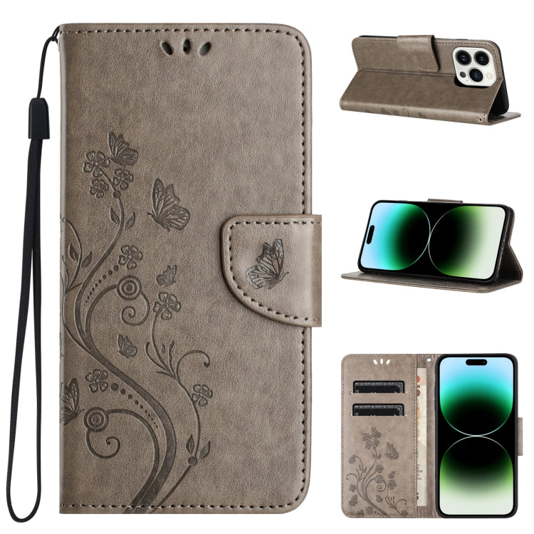 Butterfly Flower Pattern Flip Leather Phone Case, Series 3