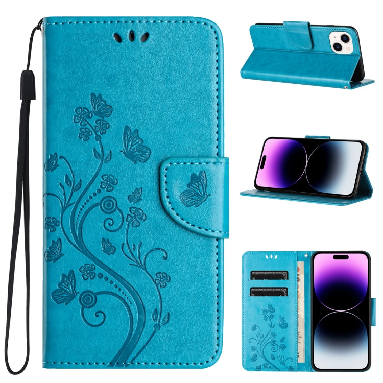 Butterfly Flower Pattern Flip Leather Phone Case, Series 2