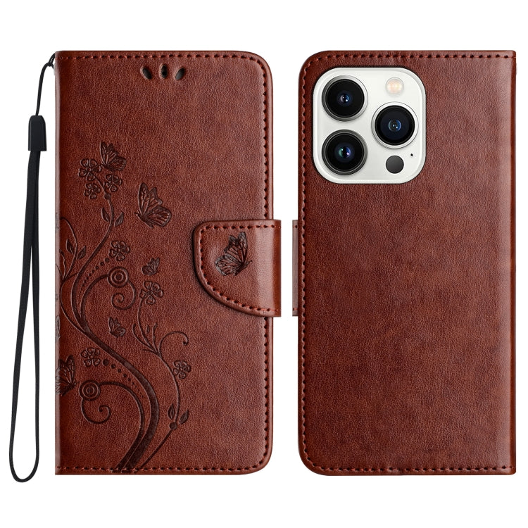 Butterfly Flower Pattern Flip Leather Phone Case, Series 3