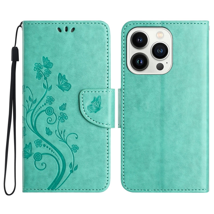 Butterfly Flower Pattern Flip Leather Phone Case, Series 3