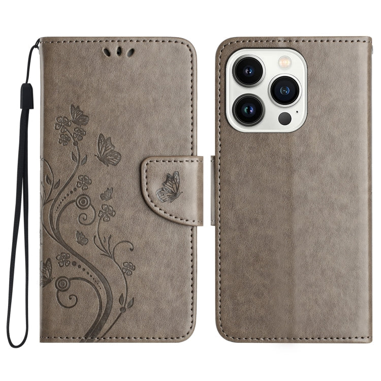 Butterfly Flower Pattern Flip Leather Phone Case, Series 3