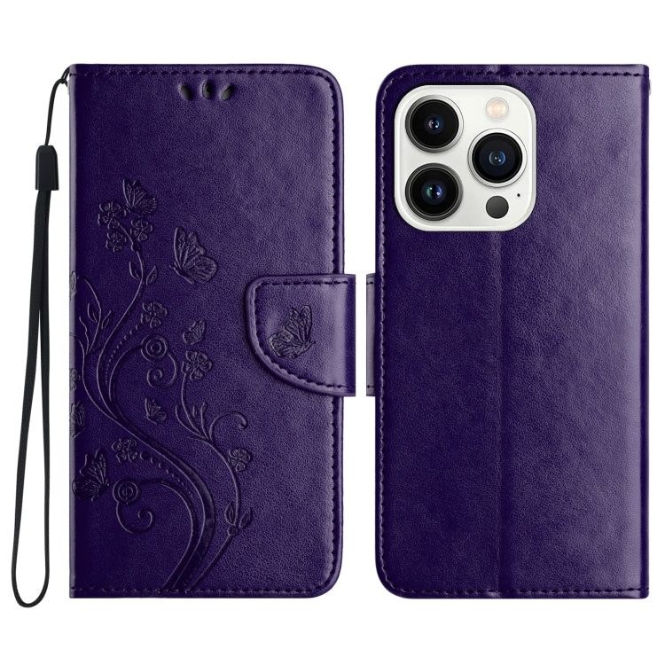 Butterfly Flower Pattern Flip Leather Phone Case, Series 3