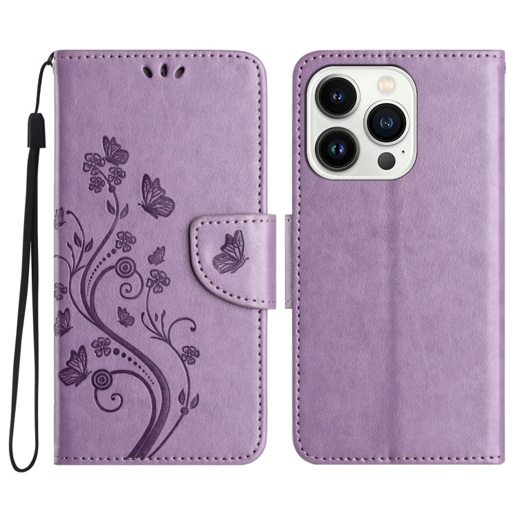 Butterfly Flower Pattern Flip Leather Phone Case, Series 3