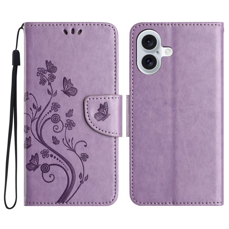 Butterfly Flower Pattern Flip Leather Phone Case, Series 1