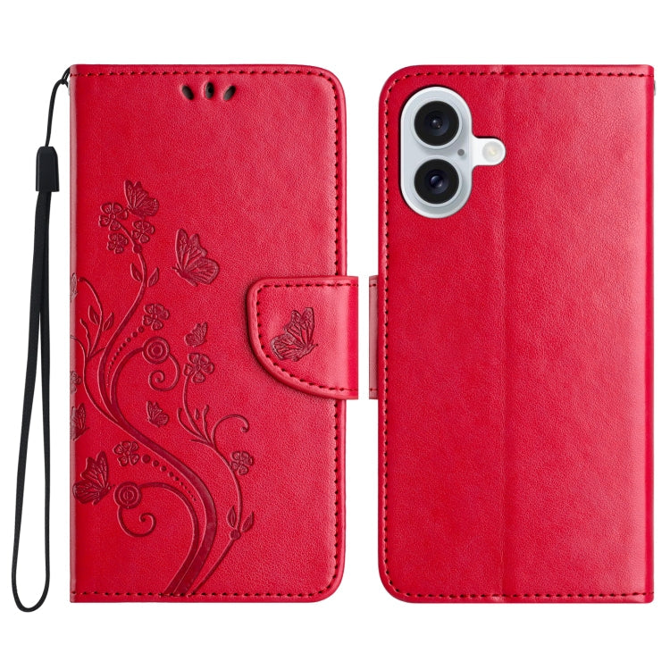 Butterfly Flower Pattern Flip Leather Phone Case, Series 2