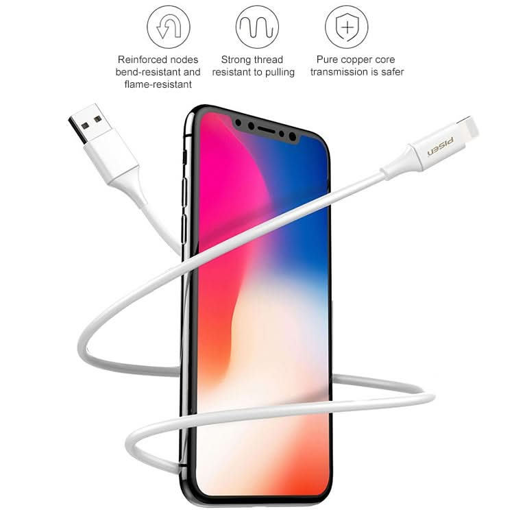 PISEN 2.4A 8 Pin Anti Breaking Fast Charging Cable